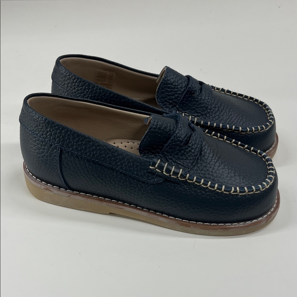 New Elephantito Loafers in Navy Leather Size 11.5